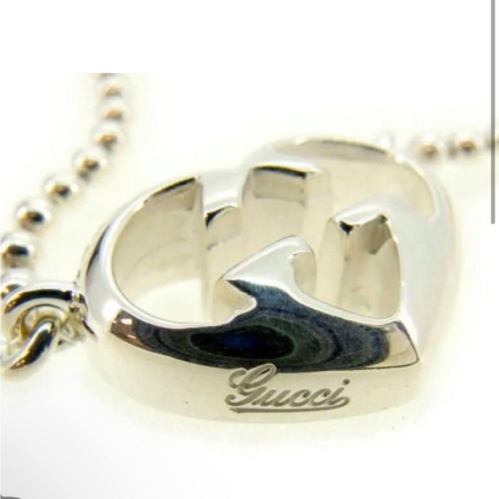 Gucci 925 Silver Heart Pendant Necklace - Picture 8 of 9